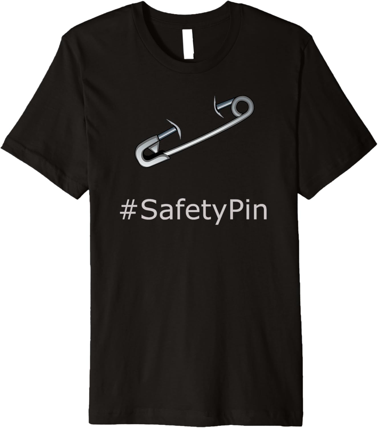 #SafetyPin, anti trump tshirt, love trumps hate, safetypin,