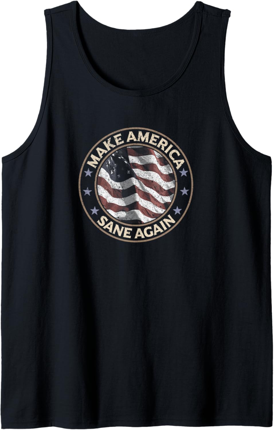 4th of July USA Flag Themed Anti Trump Political Pun Tank Top