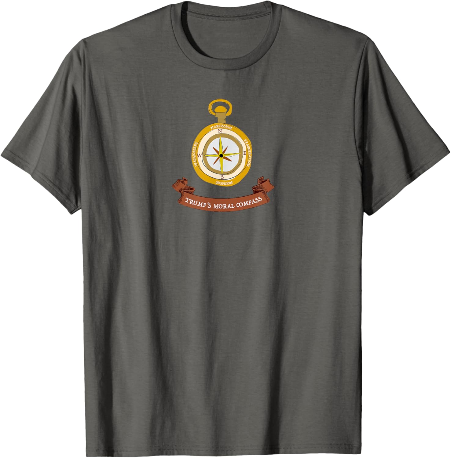 "Trump's Moral Compass" Funny Anti Trump T Shirt
