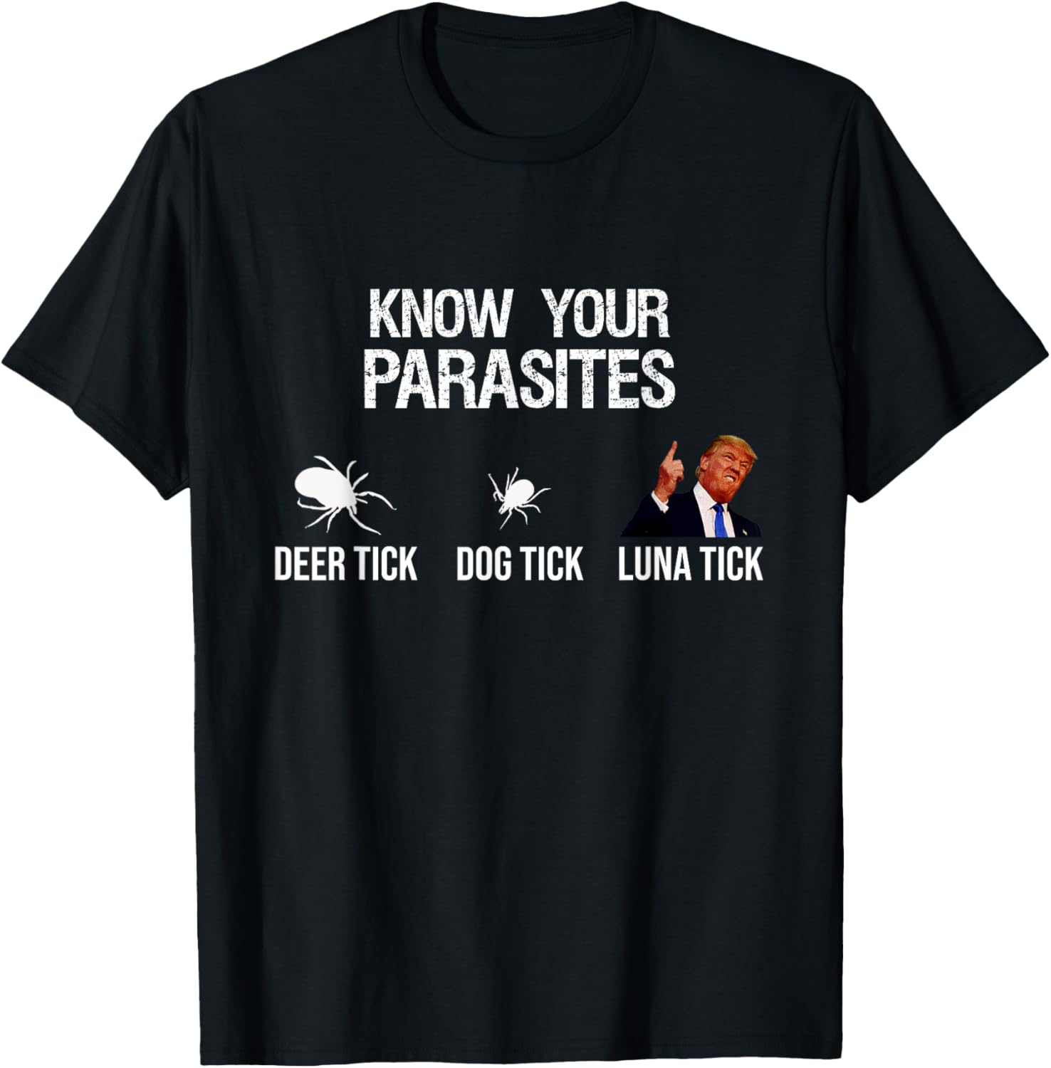 "KNOW YOUR PARASITES   Deer Tick, Dog Tick, Luna Tick" Funny