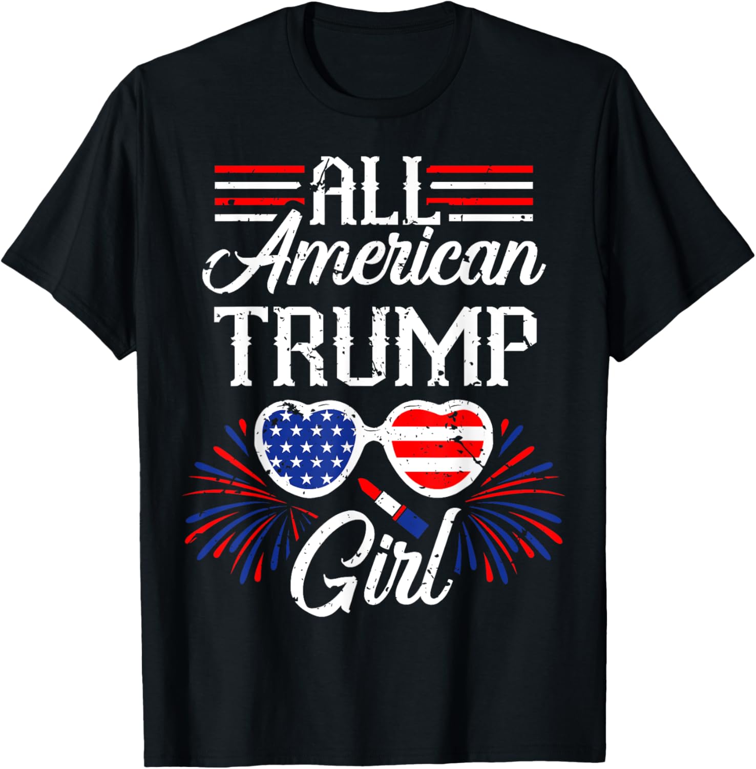 4th Of July Trump Girl Funny American Girl Trump Supporter