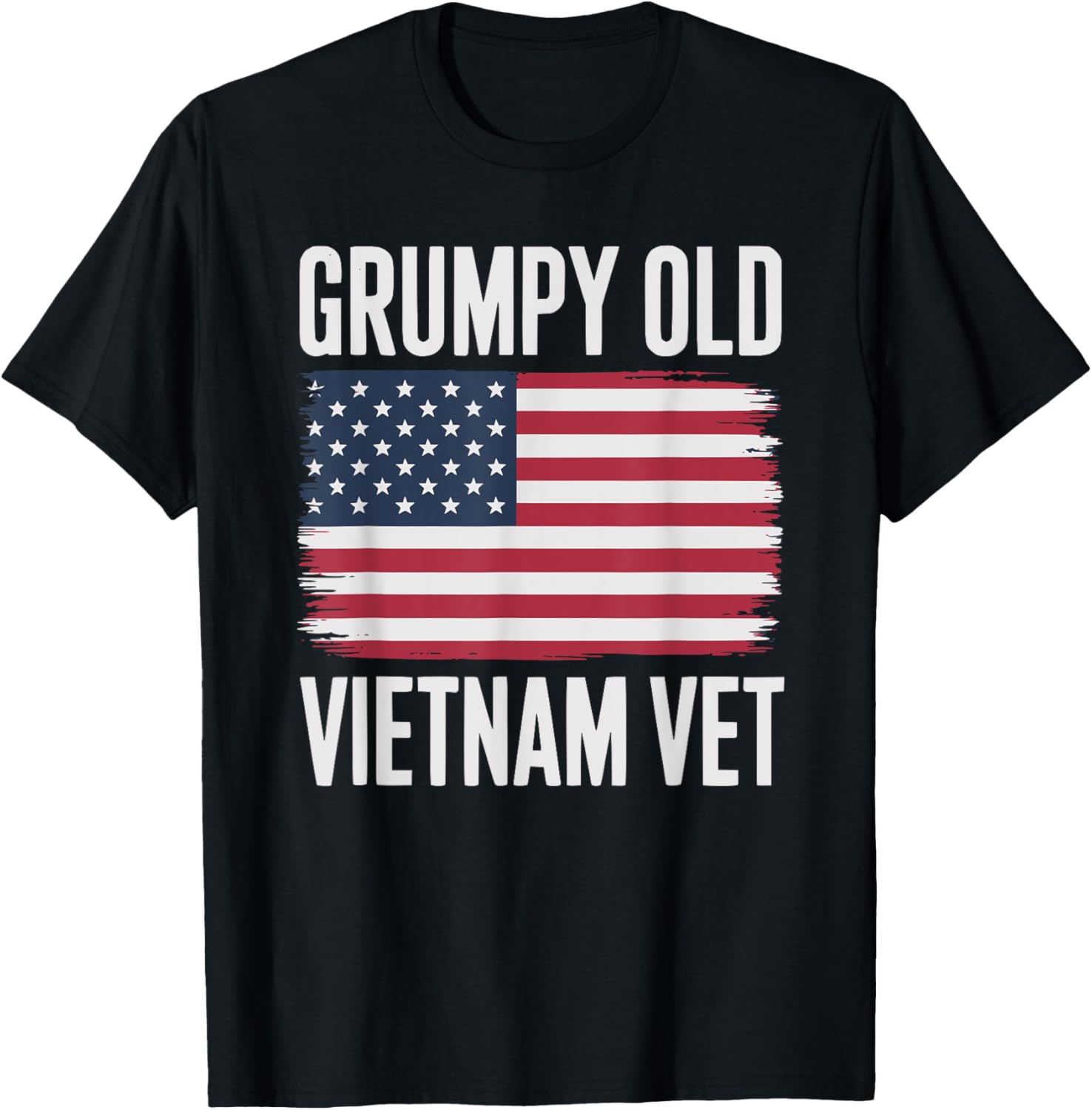 Funny Grumpy Old Vet American Flag Vietnam Veteran