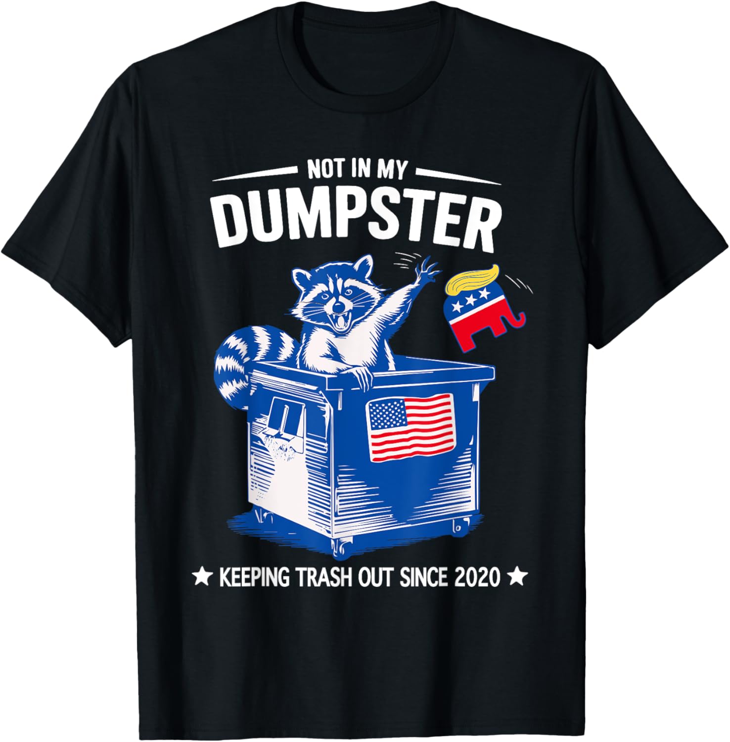 4th of July Raccoon vs Elephant Anti Trump Women Men 2025